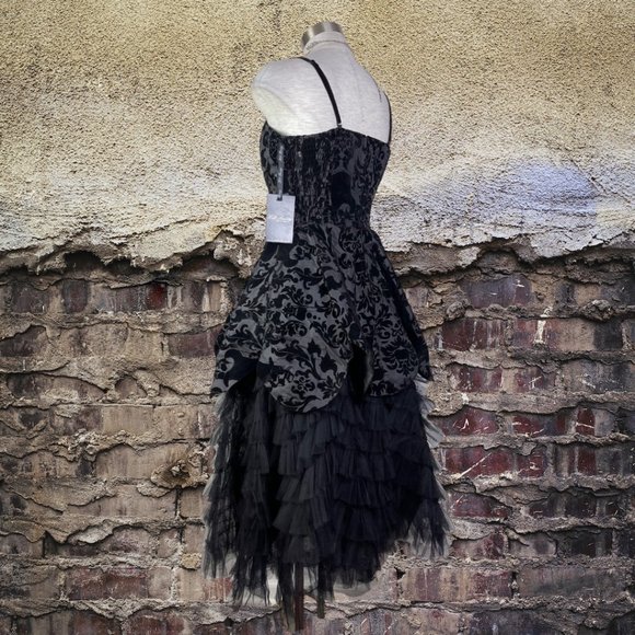 Hell Bunny Burlesque Victorian Lavintage Gothic Tulle Prom Ball Wedding Dress - Picture 8 of 9